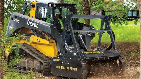 deere 332 skid steer with disc mulcher attachment|john deere shredder.